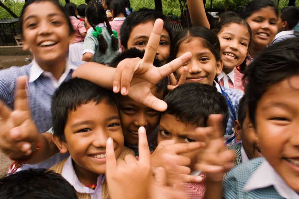 Kinder in einer Hilfsorganisation