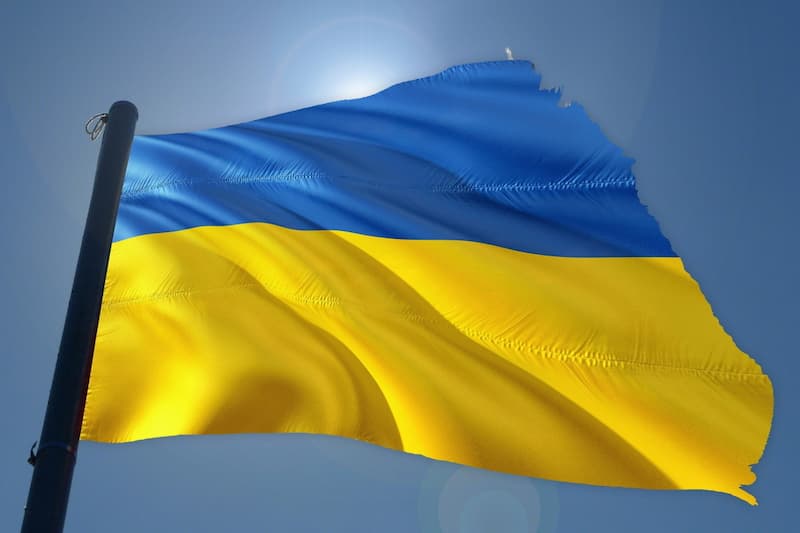 Hilfe für die Ukraine ukrainische Flagge